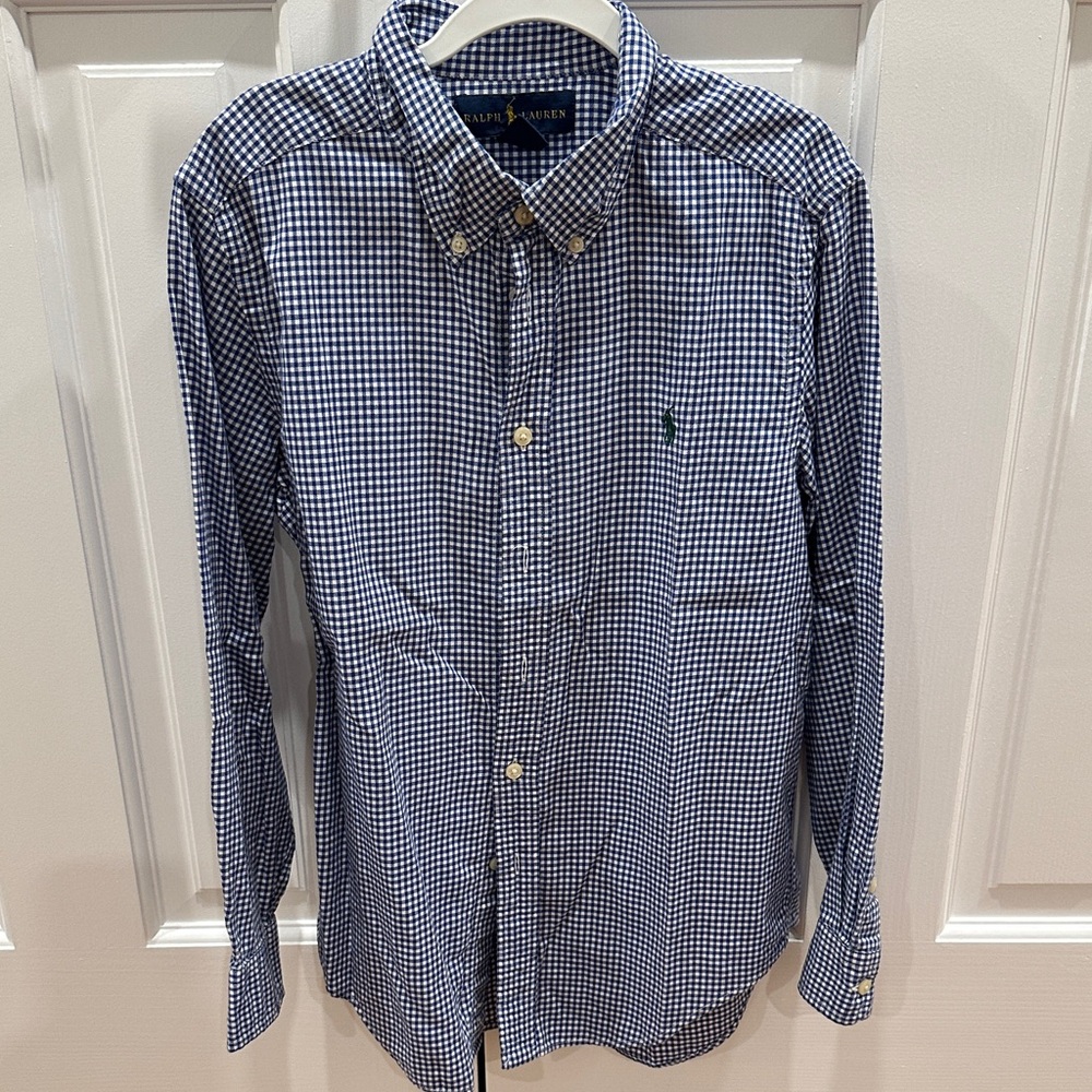 Ralph Lauren Blue Checkered Boys Shirt